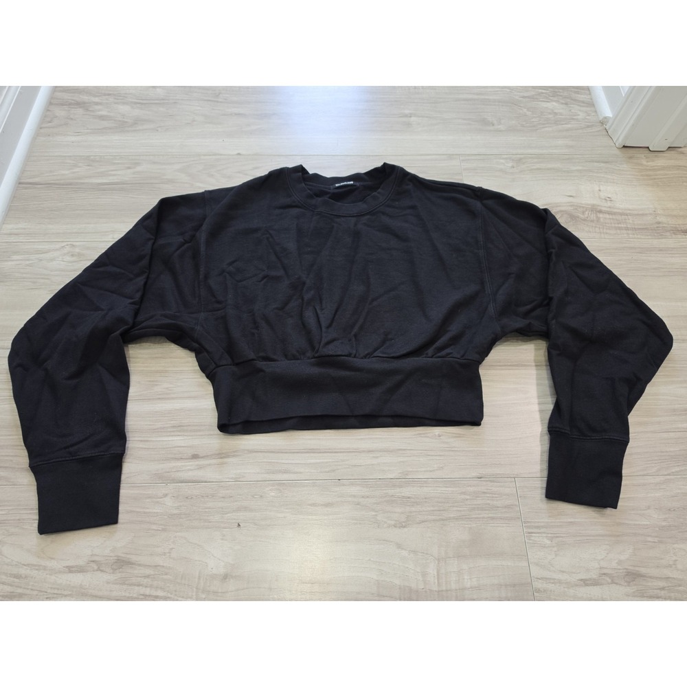 Talentless Cropped Womens Medium Sweatshirt Black Cotton